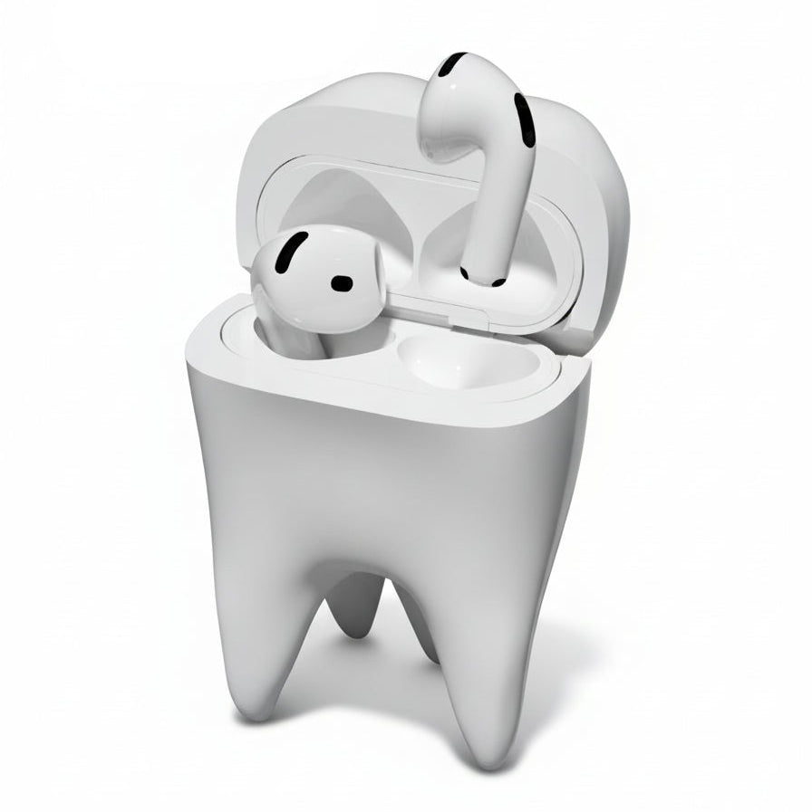 3D Tooth AirPods Case - Cute Dental Design Silicone Cover