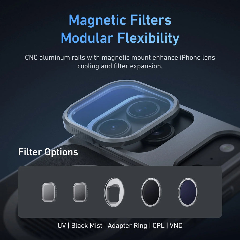 TELESIN Master Grip Kit for iPhone 17 Pro/Max Magnetic Case