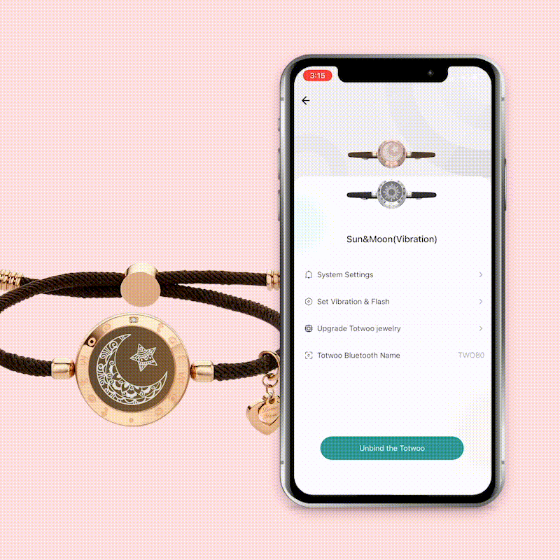 Totwoo Long Distance Touch Bracelets for Couples