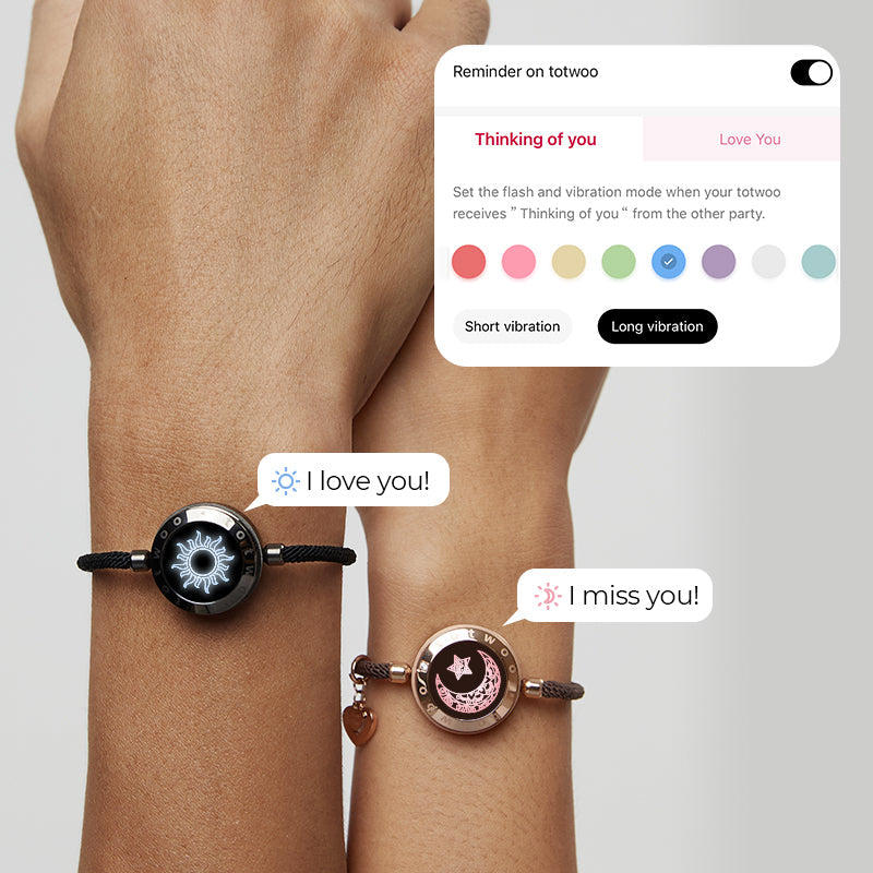 Totwoo Long Distance Touch Bracelets for Couples